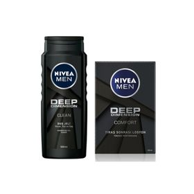Nivea Men Deep Dimension 500 ml Duş Jeli+Deep Dimension 100 ml Tıraş Losyonu