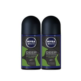 Nivea Men Deep Dimension Amazonia 2x50 ml Erkek Roll-On Deodorant