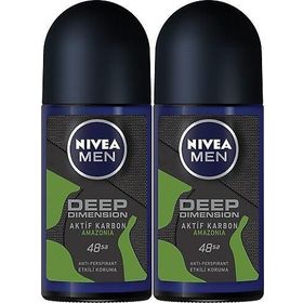 Nivea Men Deep Dimension Amazonia 2x50 ml Erkek Roll-On Deodorant