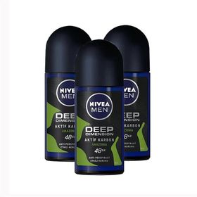 Nivea Men Deep Dimension Amazonia 3x50 ml Erkek Roll-On Deodorant