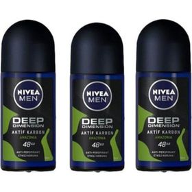 Nivea Men Deep Dimension Amazonia 3x50 ml Erkek Roll-On Deodorant