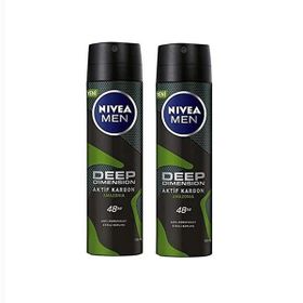 Nivea Men Deep Dimension Amazonia Aktif Karbon 2x150 ml Erkek Deodorant
