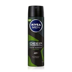 Nivea Men Deep Dimension Amazonia Aktif Karbon 3x150 ml Erkek Deodorant