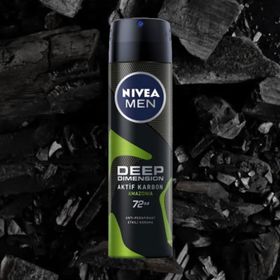 Nivea Men Deep Dimension Amazonia Aktif Karbon 3x150 ml Erkek Deodorant