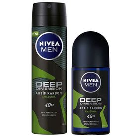 Nivea Men Deep Dimension Clean 500 ml Duş Jeli + Deep Dimension 200 ml Tıraş Jeli + Deep Dimension 100 ml Yüz&Sakal Yıkama Jeli +Deep Dimension 100 ml Tıraş Sonrası Losyon