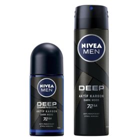 Nivea Men Deep Dimension Kusursuz 2x200 ml Tıraş Jeli ve Deep Dimension 50 ml Stick Deodorant