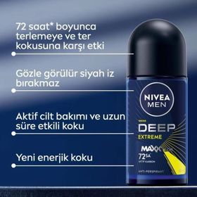 Nivea Men Deep Extreme 50 ml Erkek Roll-On Deodorant