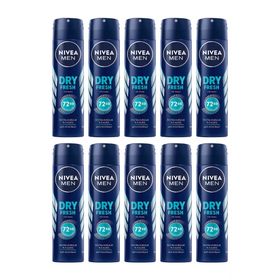 Nivea Men Dry Fresh 10x150 ml Erkek Deodorant
