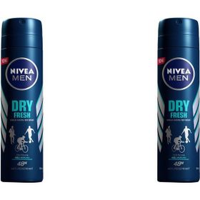 Nivea Men Dry Fresh 2x150 ml Sprey Deodorant