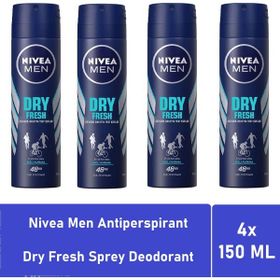 Nivea Men Dry Fresh 4x150 ml Sprey Deodorant