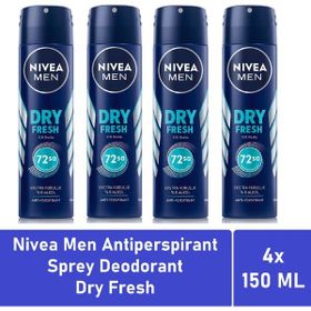Nivea Men Dry Fresh 4x150 ml Sprey Deodorant