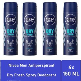 Nivea Men Dry Fresh 4x150 ml Sprey Deodorant