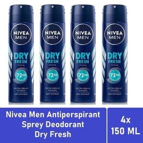 Nivea Men Dry Fresh 4x150 ml Sprey Deodorant