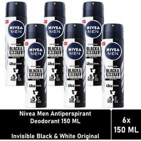 Nivea Men Erkek Black & White Invisible Original 48 Saat Anti-Perspirant Koruma 150 ml 6'lı Sprey Deodorant