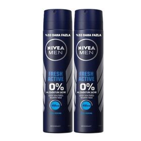 Nivea Men Fresh Active 2x200 ML Sprey Deodorant