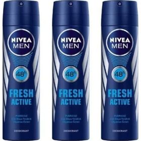 Nivea Men Fresh Active 3x150 ml Erkek Sprey Deodorant