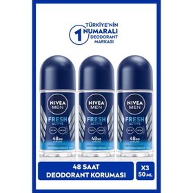 Nivea Men Fresh Active 3x50 ml Erkek Roll-On Deodorant