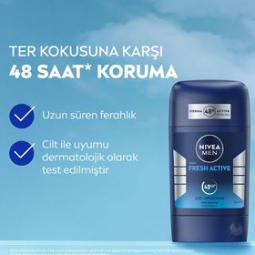 Nivea Men Fresh Active 50 ml Alüminyumsuz Stick Deodorant