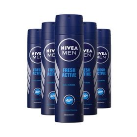 Nivea Men Fresh Active 5x150 ml Erkek Sprey Deodorant