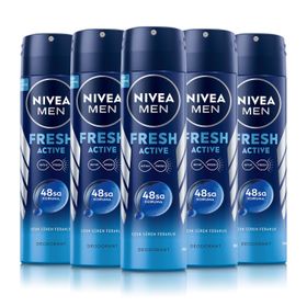 Nivea Men Fresh Active 5x150 ml Erkek Sprey Deodorant