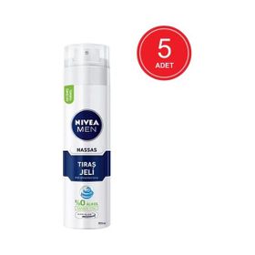Nivea Men Hassas 5x200 ml Tıraş Jeli