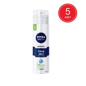 Nivea Men Hassas 5x200 ml Tıraş Jeli