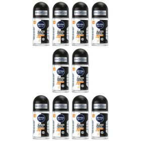 Nivea Men Invisible Black and White Güçlü Etki 10x50 ml Erkek Roll-On