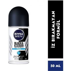 Nivea Men Invisible Black White Fresh 50 ml Erkek Roll-On