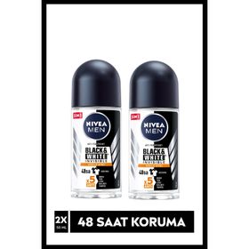 Nivea Men Invisible Black & White Güçlü Etki 2x50 ml Erkek Roll-On Deodorant