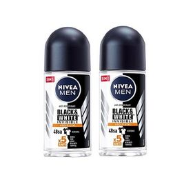 Nivea Men Invisible Black & White Güçlü Etki 2x50 ml Erkek Roll-On Deodorant