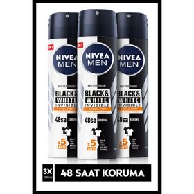 Nivea Men Invisible Black White Güçlü Etki 3x150 ml Sprey Deodorant