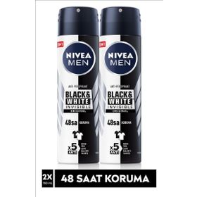 Nivea Men Invisible Black & White Original 48 Saat Anti-Perspirant Koruma 150 ml 2'li Erkek Deodorant Sprey