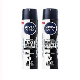 Nivea Men Invisible Black & White Original 48 Saat Anti-Perspirant Koruma 150 ml 2'li Erkek Deodorant Sprey