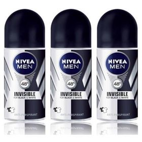 Nivea Men Invisible Black&White 3x50 ml Erkek Roll-On Deodorant