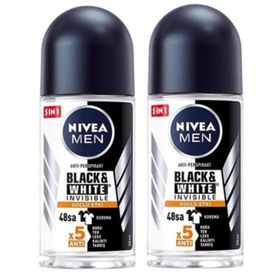 Nivea Men Invisible Black&White Güçlü Etki 2x50 Erkek Roll-On Deodorant