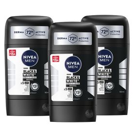 Nivea Men Invisible Black&White Original 3x50 ml Erkek Stick Deodorant
