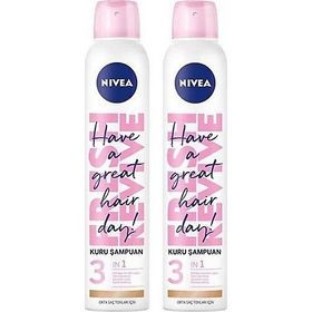 Nivea Orta Saç Tonları İçin 2x200 ml Kuru Şampuan