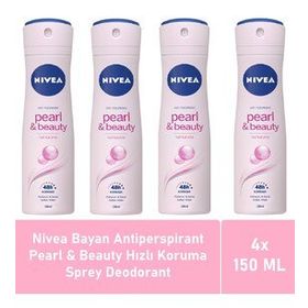 Nivea Pearl and Beauty Hızlı Koruma 4x150 ml Sprey Deodorant