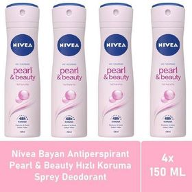 Nivea Pearl and Beauty Hızlı Koruma 4x150 ml Sprey Deodorant