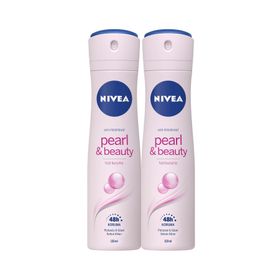 Nivea Pearl Beauty Black 2x150 ml Sprey Deodorant