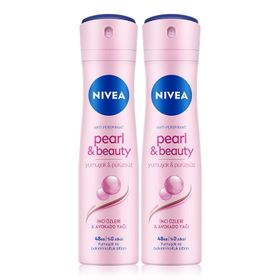 Nivea Pearl Beauty Black 2x150 ml Sprey Deodorant