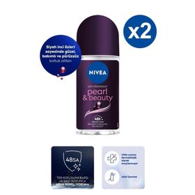 Nivea Pearl Beauty Black 2x50 ml Kadın Roll-On