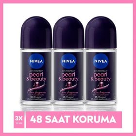 Nivea Pearl Beauty Black 3x50 ml Kadın Roll-On