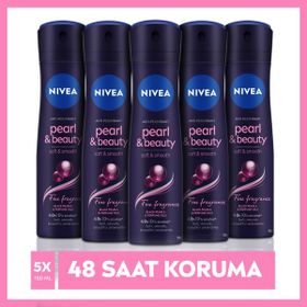 Nivea Pearl Beauty Black 5x150 ml Kadın Sprey Deodorant
