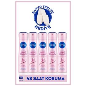 Nivea Pearl Beauty Black 5x150 ml Kadın Sprey Deodorant