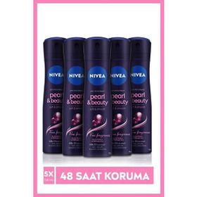 Nivea Pearl Beauty Fine Fragrance 5x150 ml Kadın Sprey Deodorant