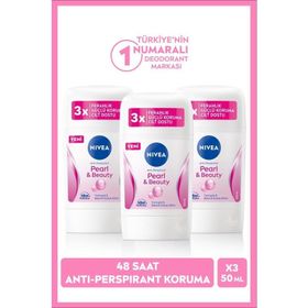 Nivea Pearly & Beauty 3x50 ml Kadın Stick Deodorant