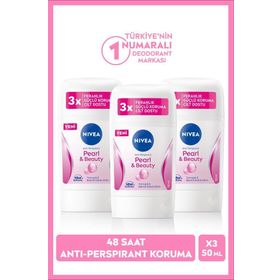 Nivea Pearly & Beauty 3x50 ml Kadın Stick Deodorant