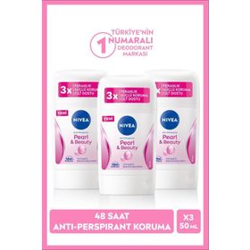 Nivea Pearly & Beauty 3x50 ml Kadın Stick Deodorant