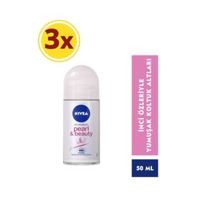 Nivea Pearly Beauty Fine Fragrance 3x50 ml Kadın Roll-On